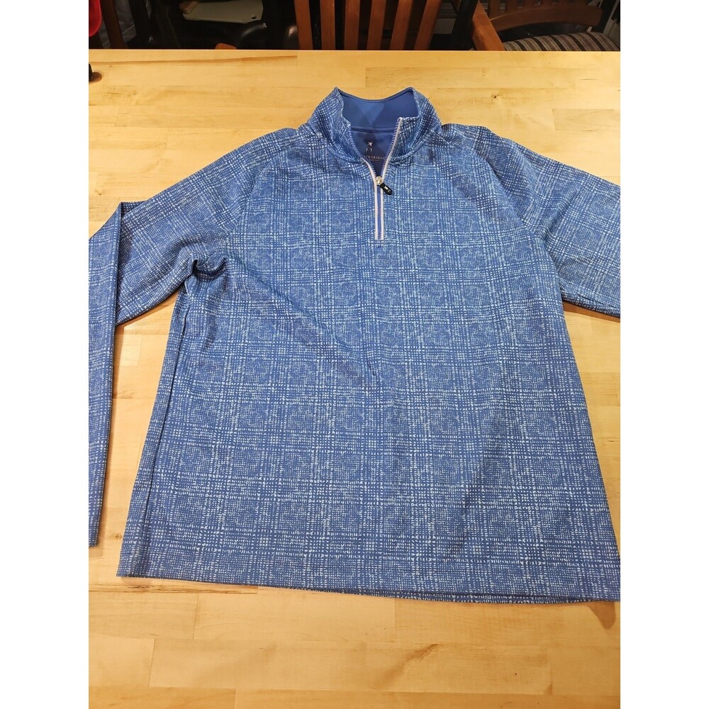 Fairway & Greene Mens 1/4 Zip Pullover Blue Size Large